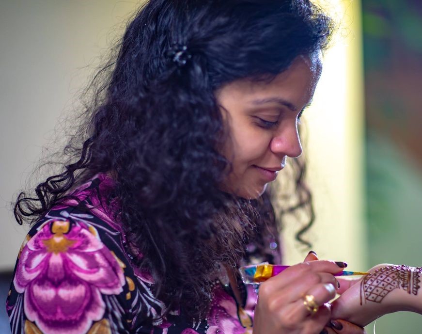 Henna hand design at festival event by Avani Henna Seattle