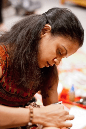 Henna design at corporate event party by Avani Henna artist